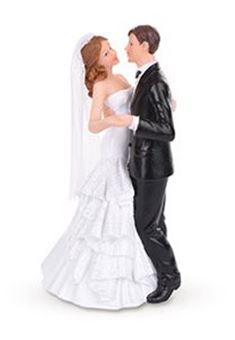 Picture of WEDDING COUPLE CAKE TOPPER DANCING 14.5CM